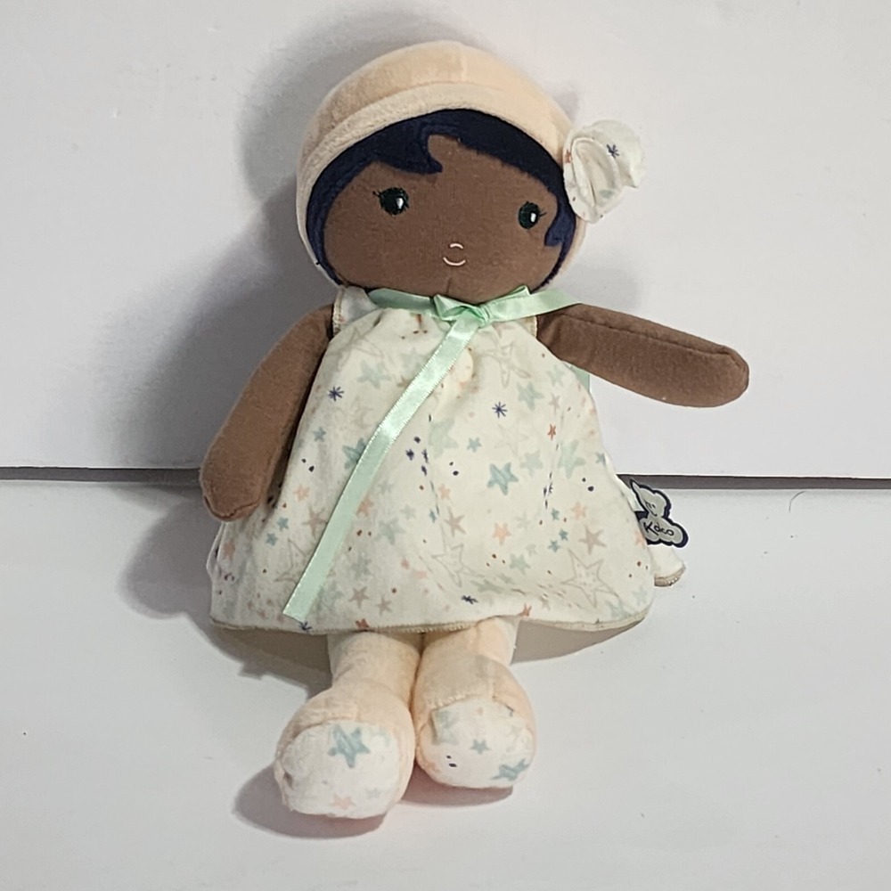 Kaloo My First Doll African-American Ma Première Poupee Plush Stars Lovey 12"